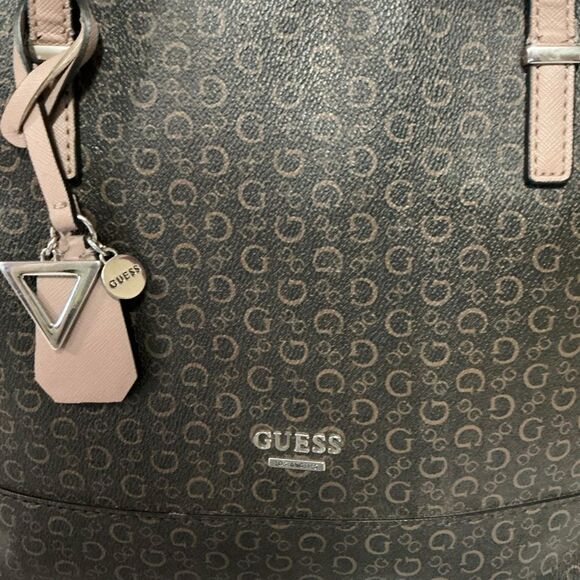 Y2K Vintage Signature Guess Tote Handbag Shoulder Bag Purse - Picture 11 of 13